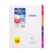 Clairefontaine 981494C Pak met 10 Geniete Schriften Koverbook 4 TABS - 24x32 cm - 96 Pagina's Grote Ruitjes - Wit Papier 90 g - Polypro Omslag Transparant