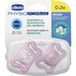 Chicco Sucette Silicone Physio Physio Micro 0-2 M Rose Rose 2 Sucettes