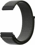 By Qubix - Sport Loop nylon bandje - Donkergroen met grijze band - Geschikt voor Garmin Vivomove 3 / HR / Luxe / Sport / Style / Trend - Smartwatch bandje 20mm