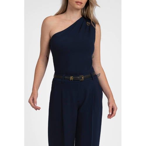 Fifth House one shoulder top met plooien - marineblauw