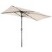 Angel Living Parasol demi-circulaire Angel Living 235 x 122 cm - crème