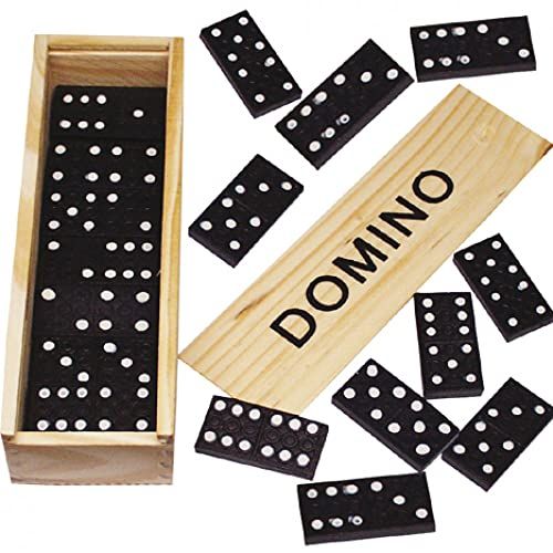 PARENCE - Traditioneel Domino spel - 28-delig - Zwart