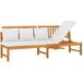Maison Daybed with Cushion Cream 200x60x75cm Solid Acacia Wood