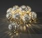 Konstsmide LED Decoratie Lichtsnoer - met Zilverkleurige Sierballen - 1,2 m
