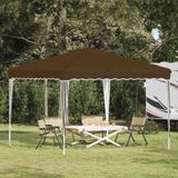 vidaXL Pop-up Feesttent 288 x 288 x 245 cm Taupe Oxford Stof