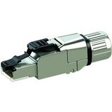 Telegärtner 100023092 Op het veld aansluitbare RJ45-connector MFP8 IE T568 B CAT.6A(IEC), AWG24/1-AWG22/1, AWG27/7-AWG22/7 blisterverpakking (10 stuks)