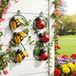 Ensemble de 2 ornements de jardin en métal représentant des coccinelles