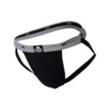 MM Sports The Original Swimmer/Jogger Jockstrap 1 inch Black - MAAT L