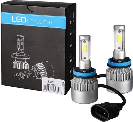 H11 LED SET 12 &amp; 24V 6500K WIT 2-PACK INBOUWSET | AUTO/ MOTOR/ VRACHTWAGEN