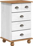 vidaXL Ladekast met 5 laden, model ASKIM, wit, 48,5 x 40 x 79 cm
