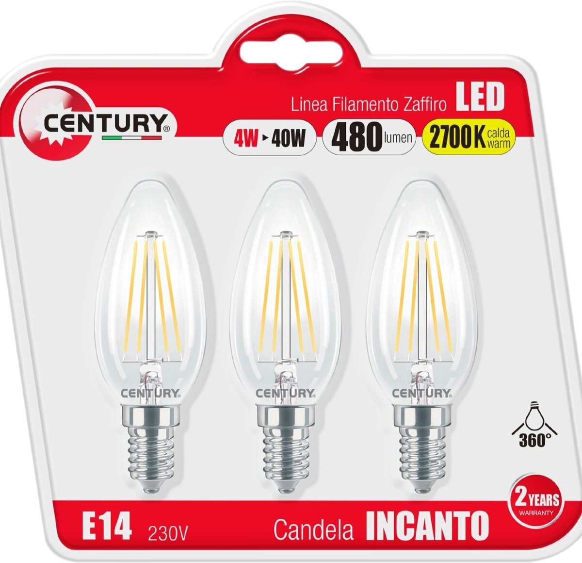 - Retro LED-Filamentlamp E14 4 W 480 lm 2700 K