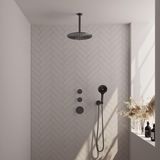Brauer Gunmetal Carving Thermostatische Regendoucheset Inbouw - Hoofddouche 30 cm