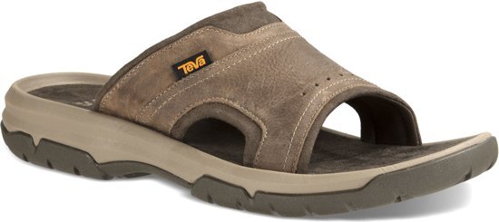 Teva Langdon Leather Slippers - Maat 40.5 - Mannen - bruin