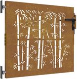 vidaXL Poort 85x100 cm bamboe-ontwerp cortenstaal