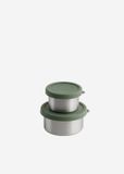 Aya & Ida - Set Snack Containers - 100ml + 200ml - Tropical Green