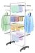 Sèche-linge pliable en acier inoxydable - 4 niveaux - Ailes - Gris