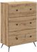vidaXL Ladekast 66 x 34,5 x 90 cm Bewerkt hout Artisanaal eiken