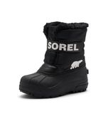 Sorel LITTLE KIDS SNOW COMMANDER™ Unisex Snowboots - Black, Sea Salt