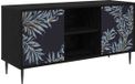 vidaXL TV-meubel DOKKUM 102 x 33 x 51 cm Zwart eiken Bewerkt hout