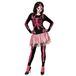 Widmann - Roze skeletkostuum, T-shirt, broek, tule en vingerloze handschoenen, Halloween, carnaval, themafeest