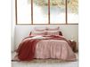 Terre de Nuit Housse de couette 140x200 gaze de coton carreaux terracotta Vichy
