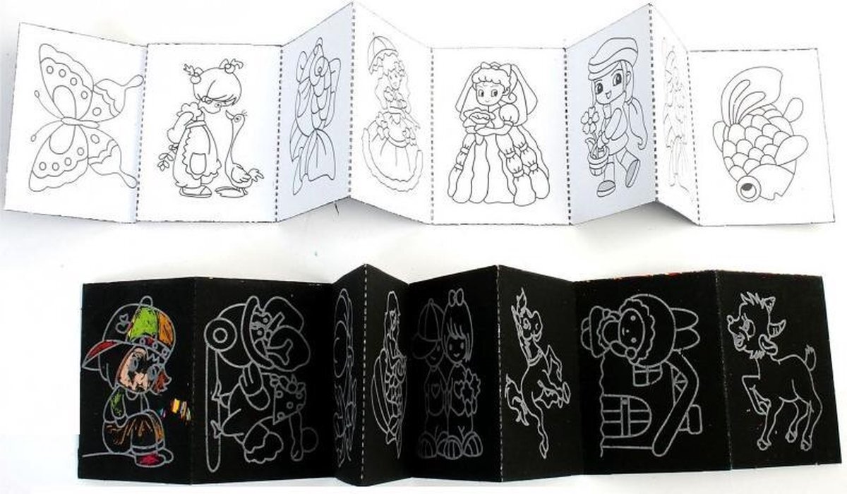 Anouk Michaela Magic Scratch Kleurboekje | 1 mini boekje met 8 kleurplaten en magische kraskaarten
