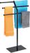 Relaxdays Handdoekenrek met 3 stangen - Zwart - Metaal - 87 x 50,5 x 20,5 cm