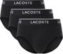 Lacoste Heren Slips Casual Briefs 3-Pack Zwart - Maat L
