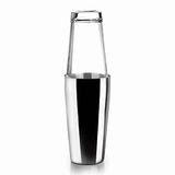 Lacor - Boston Shaker van roestvrij staal voor professionele cocktails, 2 glazen, borosilicaatglas, inhoud 800 ml + 500 ml, waterdichte sluiting, Ø 8 x 16 cm, grijs