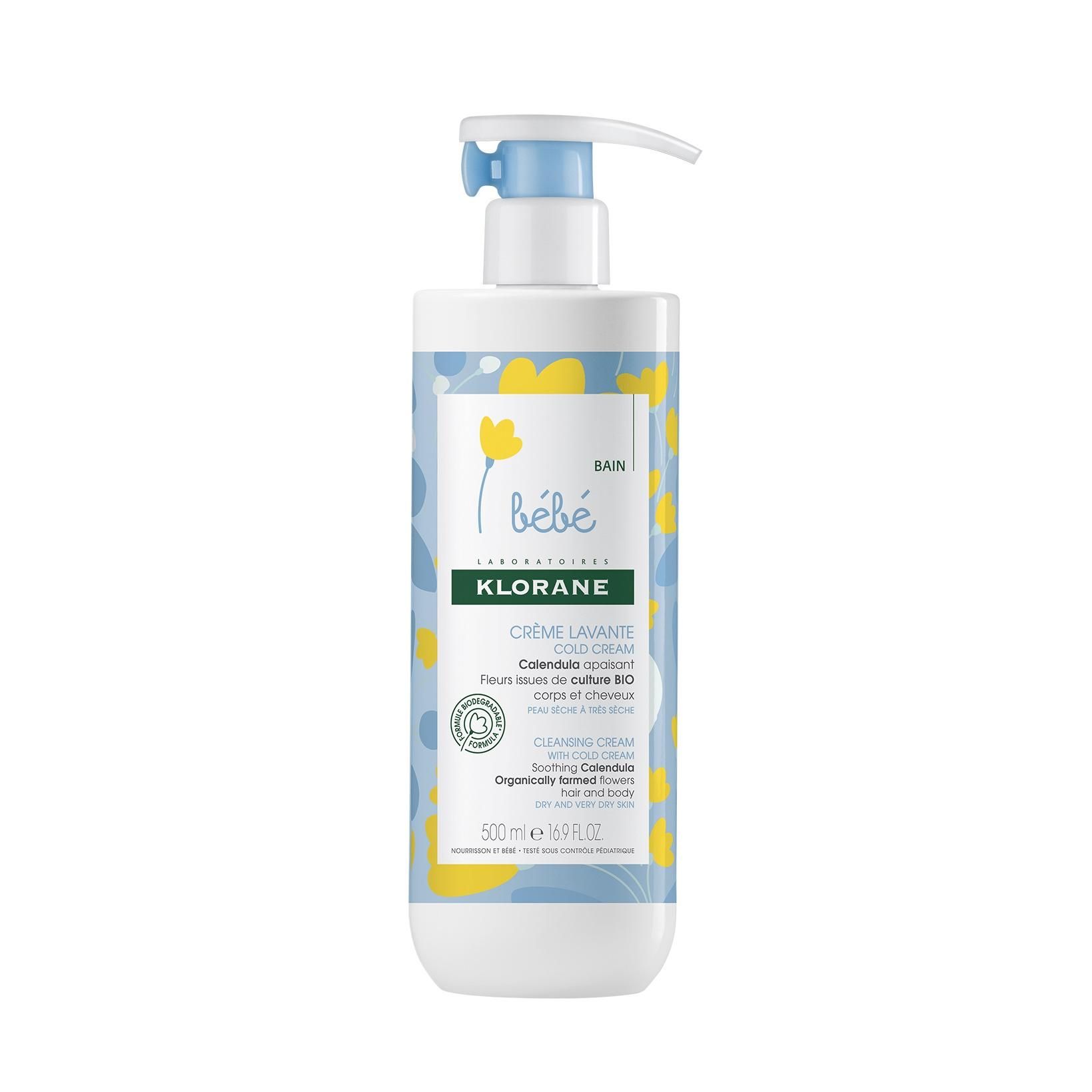 Klorane Bebe Cleansing Cream With Cold Cream 500 Ml