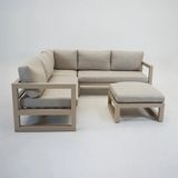 VITA Grosso loungeset hoekbank Beige 4-delig
