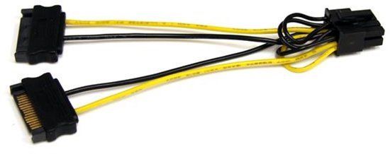 StarTech.com 15cm SATA Voeding naar 8-pins PCI Express Videokaart Voeding Verloopkabel
