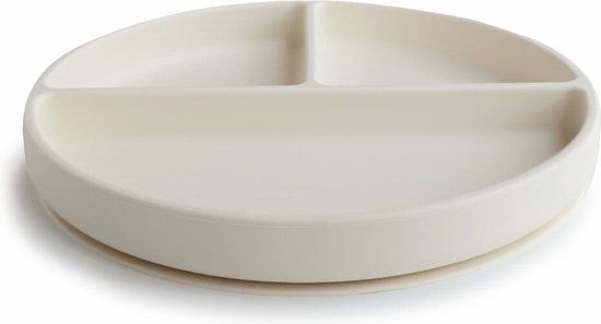 Mushie Siliconen Vakjesbord met Zuignap - Ivory