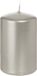 Trend Candles Cilinderkaars/stompkaars - zilver - 5 x 8 cm - 18 branduren