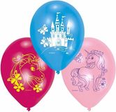 Amscan Europe Gmbh Ballonnen Eenhoorn - 6x stuks - 23 cm - multicolor - thema unicorn