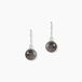 Elitivae Boucles d'oreilles pendantes or blanc perle de Tahiti