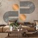 Ambiance Sticker Voorgelijmd vliesbehang met gigantische muurschilderingen - ABSTRACTE AZTISCHE BOGEN - 160x120cm