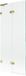 Mexen Lunar L badwand 2-delig links 80 x 150 cm, transparant, goud