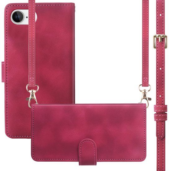 imoshion Bookcase met koord voor de Apple iPhone 17e / 16e - Rood