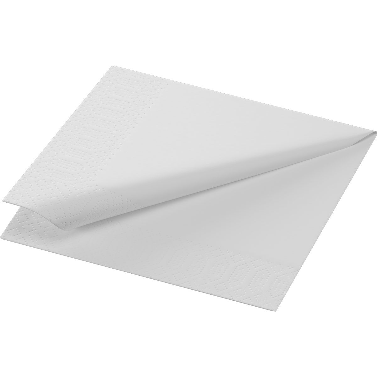 Duni 168396 Tissue Papieren Servetten - Wit - 24x24cm