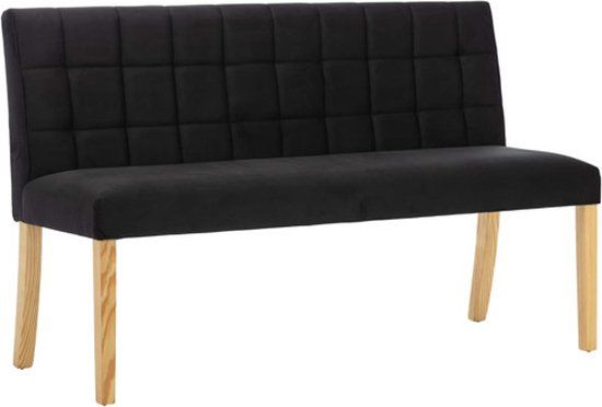 vidaXL Bankje 140 cm fluweel zwart