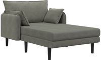 vidaXL Oversized chaise longue Lichtgrijs Katoenen stof