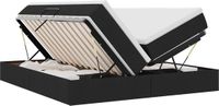 vidaXL Opbergbed met matras Zwart 180 x 200 cm Polyester