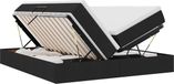 vidaXL Opbergbed met matras Zwart 180 x 200 cm Polyester