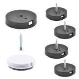 Wagner QuickClick® Viltdoppen & kunststof glijders omkeerbaar, 2 zijden wolvilt & kunststof, set van 4 om vast te schroeven - 4 x basis + schroef + glijinzetstuk - Duo - diameter Ø 25 mm - Made in DE