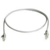 Telegärtner 100008508 RJ45 Netwerkkabel, patchkabel CAT 6 3.0 m Grijs Vlambestendig, Met anti-kniktule 1 stuk(s)