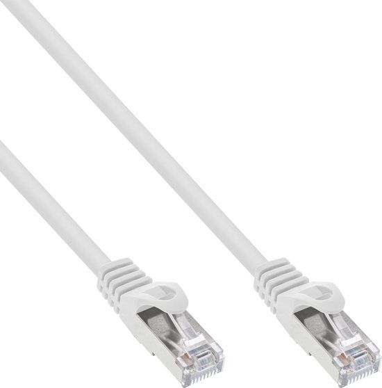InLine® Patchkabel, SF/UTP, Cat.5e, wit, 2m