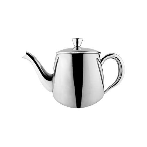 Cafe Ole PT-013 Premium Theepot - 13 ounces - Zilver