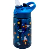 Nerthus FIH 1164 kinderfles tritan 450 ml inklapbare tuit BPA-vrij licht en stevig space design school