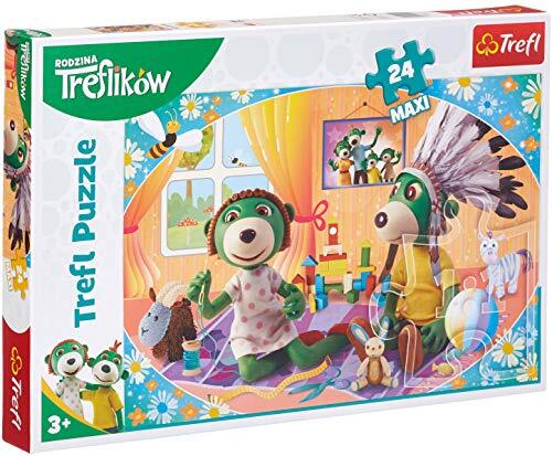 Trefl Puzzel, De Treflik Familie, 24 Maxi elementen, Laten we samen spelen! Voor kinderen van 3 jaar en ouder